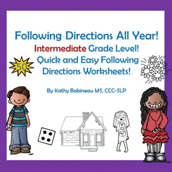 Following Directions All Year Intermediate Grade Level cover