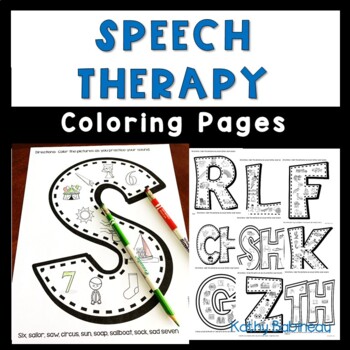 Speech Therapy Coloring Pages - Kathy B SLP