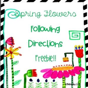 spring flowers following directions printable worksheets freebie cover