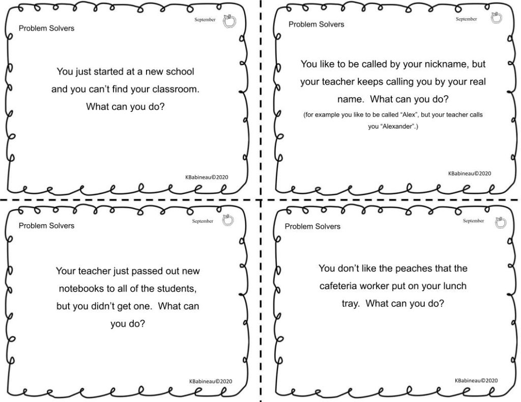 Problem Solving Scenarios for Kids - Kathy B SLP